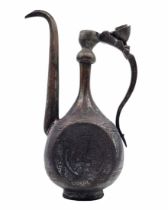 Ancient Persian Aptaba, a vessel from the Qajar dynasty (1794-1925), Iran, mid-19th century.
