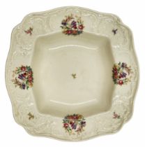 German porcelain bowl, made by 'Rosenthal', decorated with a floral print on a cream background,