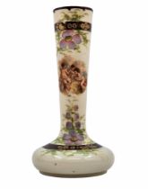 Antique vase, a vase from the 19th century, made of glass and decorated with a combination of a