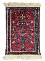 Persian carpet, hand woven carpet. Dimensions: 80x58 cm. Period: 20th century