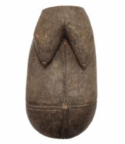 An African belly mask: 'Njorowe belly mask' - the Makonda people, made of hand-carved wood,