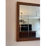 Rectangular mirror, antique style mirror, made of wood. Dimensions: Width: 197 cm. Length: 107