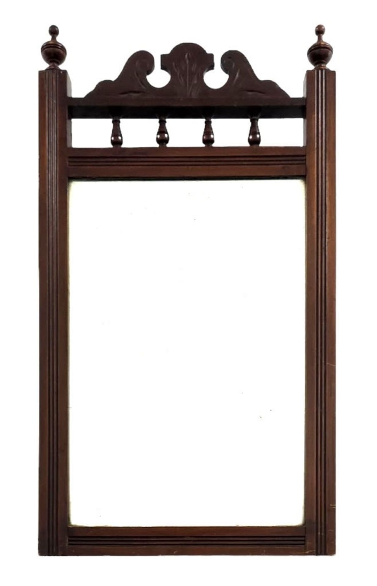 Decorative mirror, hanging mirror, given in a decorative wooden frame. Dimensions: 44x30 cm. Frame