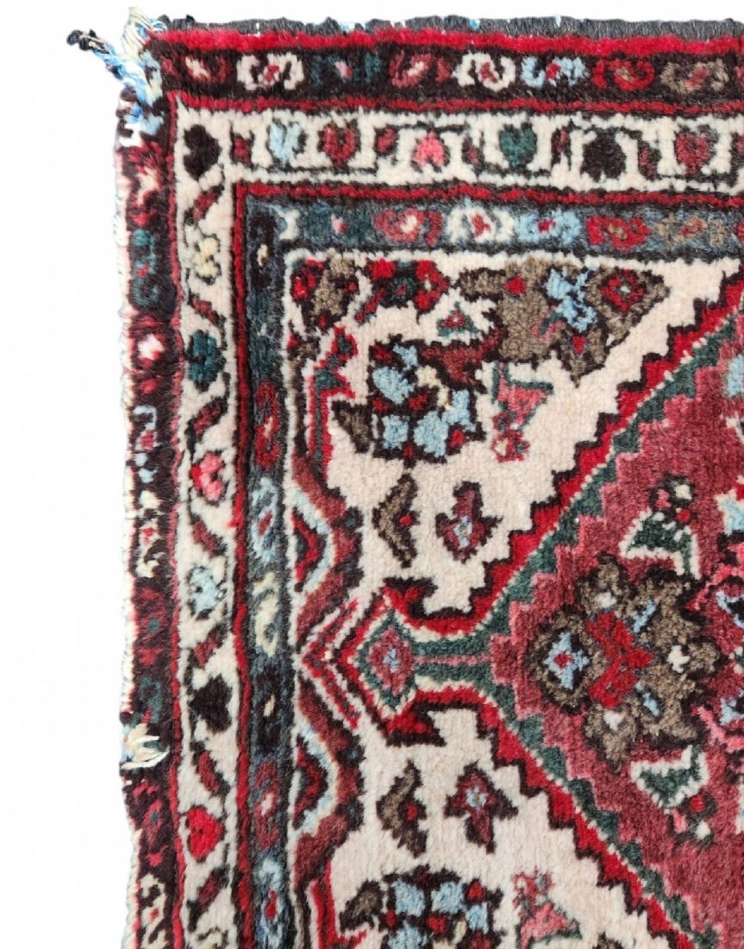 Persian carpet, the Madan carpet, defects. Dimensions: 119X64 cm. Period: 20th century - Image 4 of 4