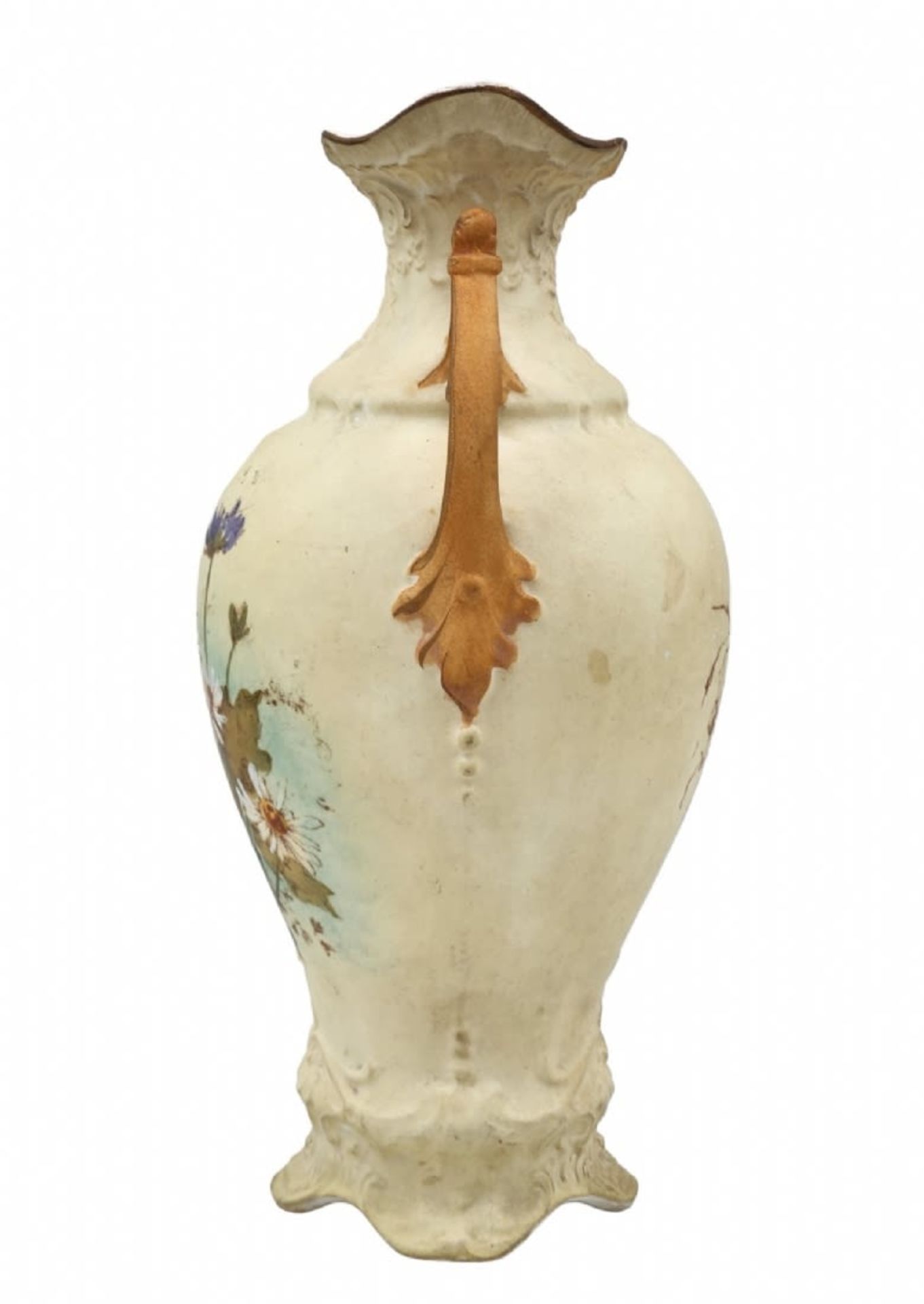An antique Austrian vase from the last quarter of the 19th century, made of porcelain decorated, - Image 3 of 5
