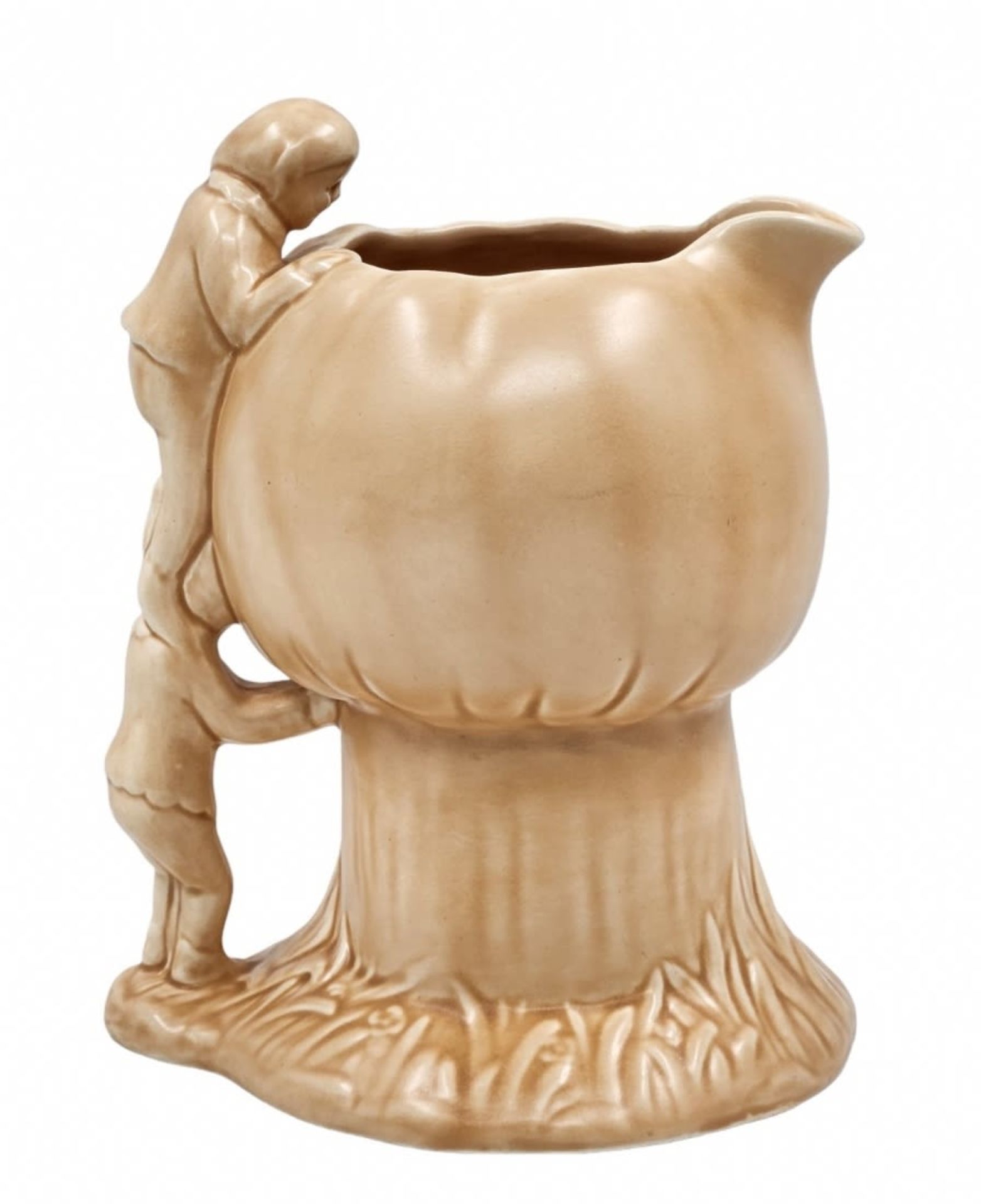 English jug made by: 'Sylvac', designed in the shape of two dwarfs climbing a mushroom, signed, - Image 2 of 6