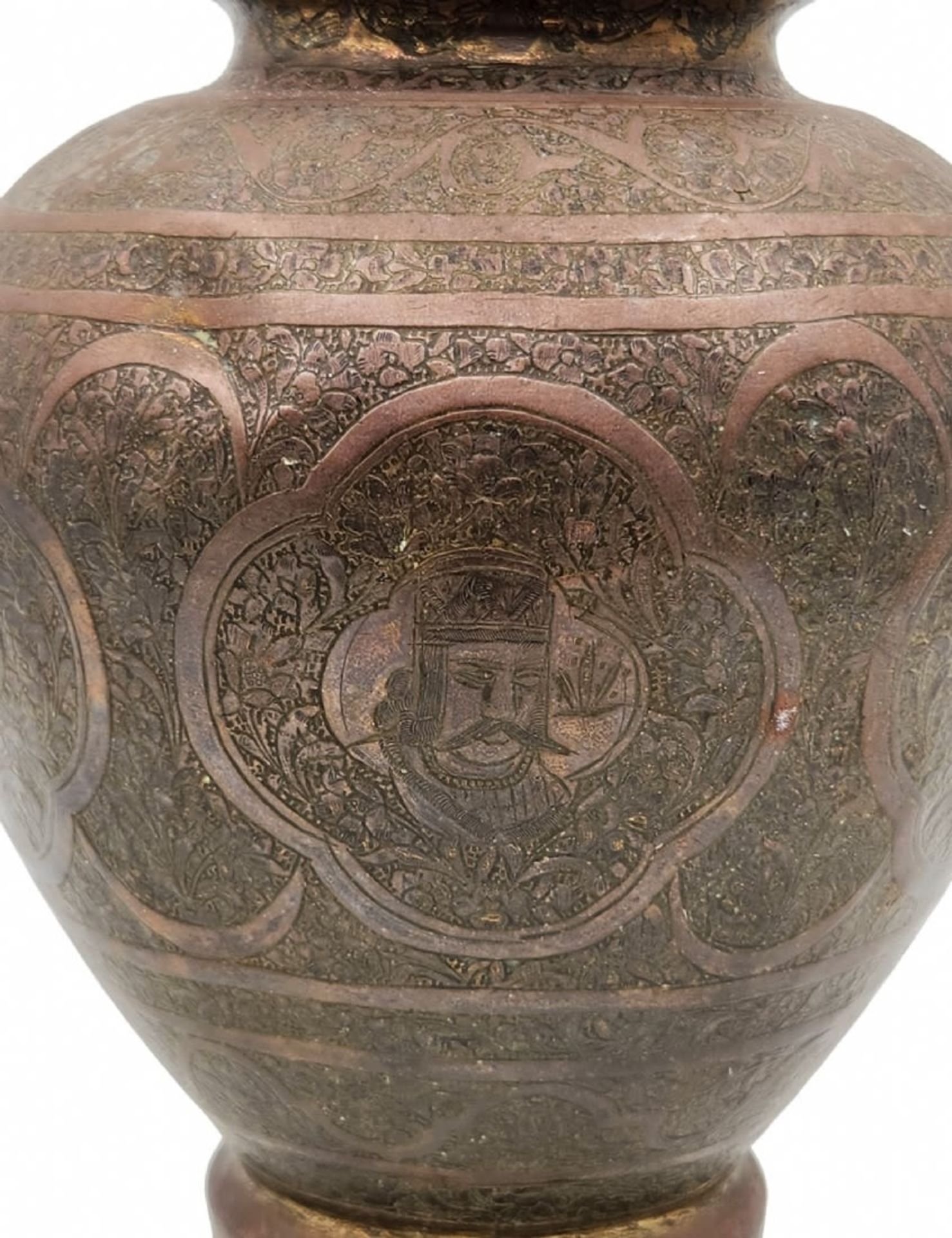 An antique Persian Hindu Urn, beautiful and especially high quality urn, from the 19th century. Made - Bild 3 aus 6