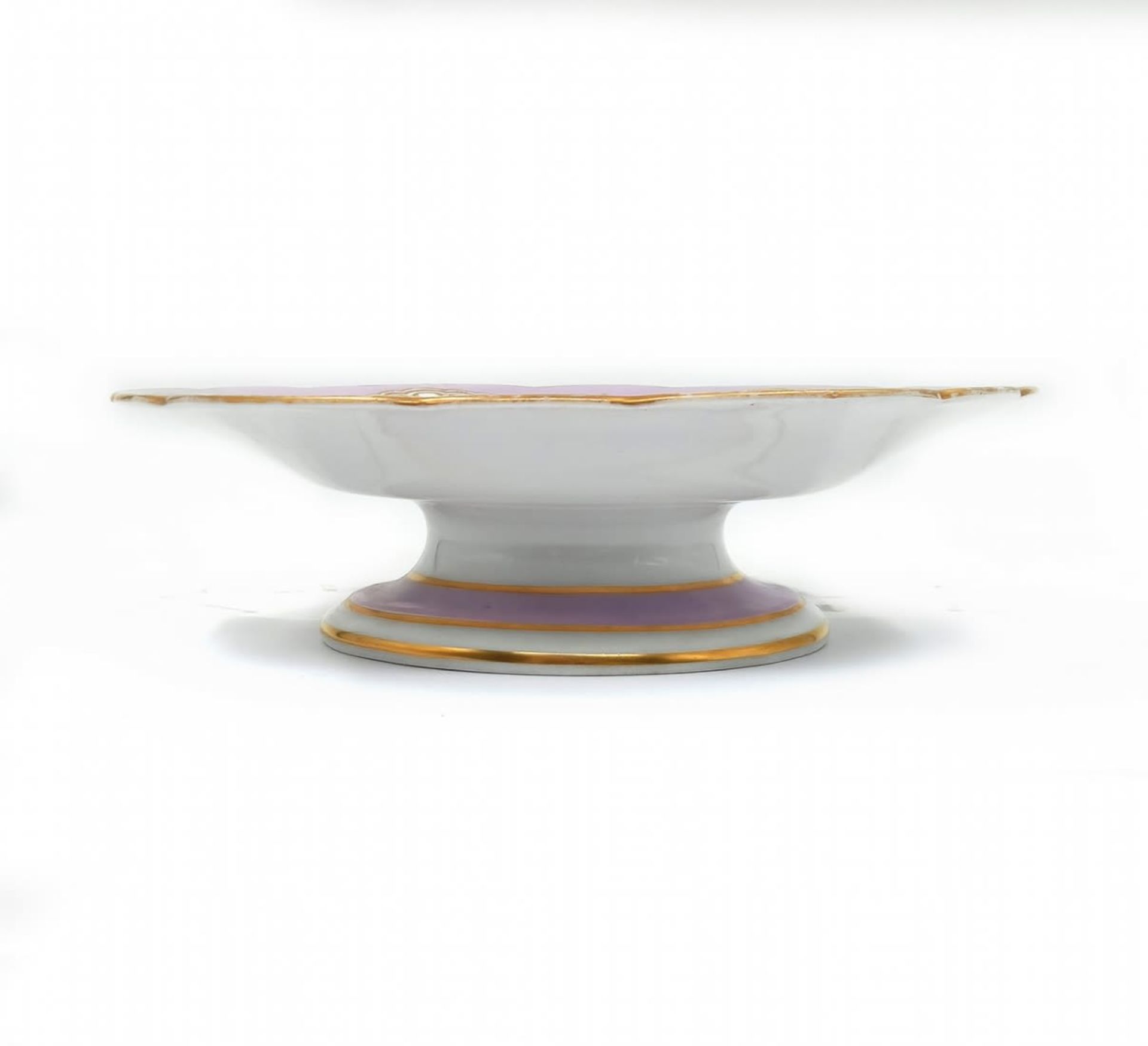 19th Century Old English porcelain taza, from a luxurious porcelain set for serving desserts, - Bild 3 aus 4