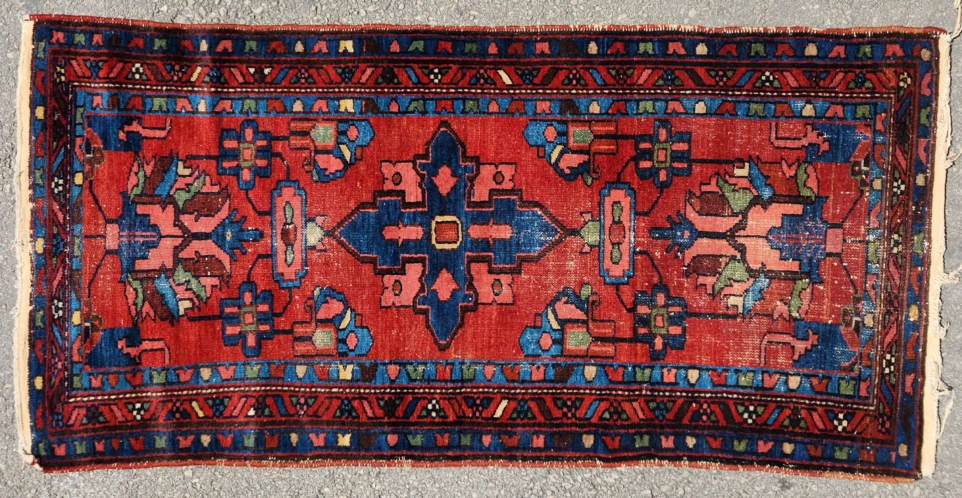 Handmade carpet, carpet size: 154X73 cm.