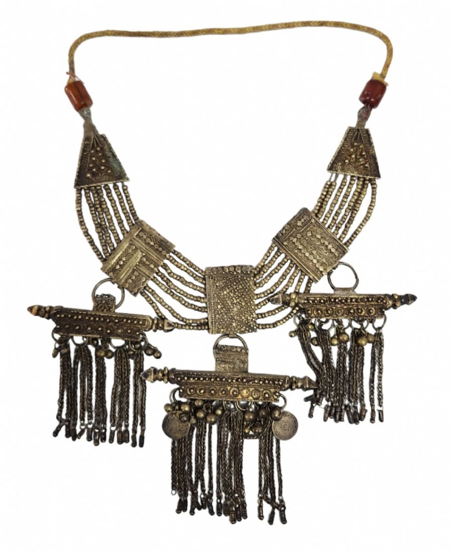Antique Yemeni necklace, a large and very impressive necklace for a bride, from the 19th century, - Image 2 of 4