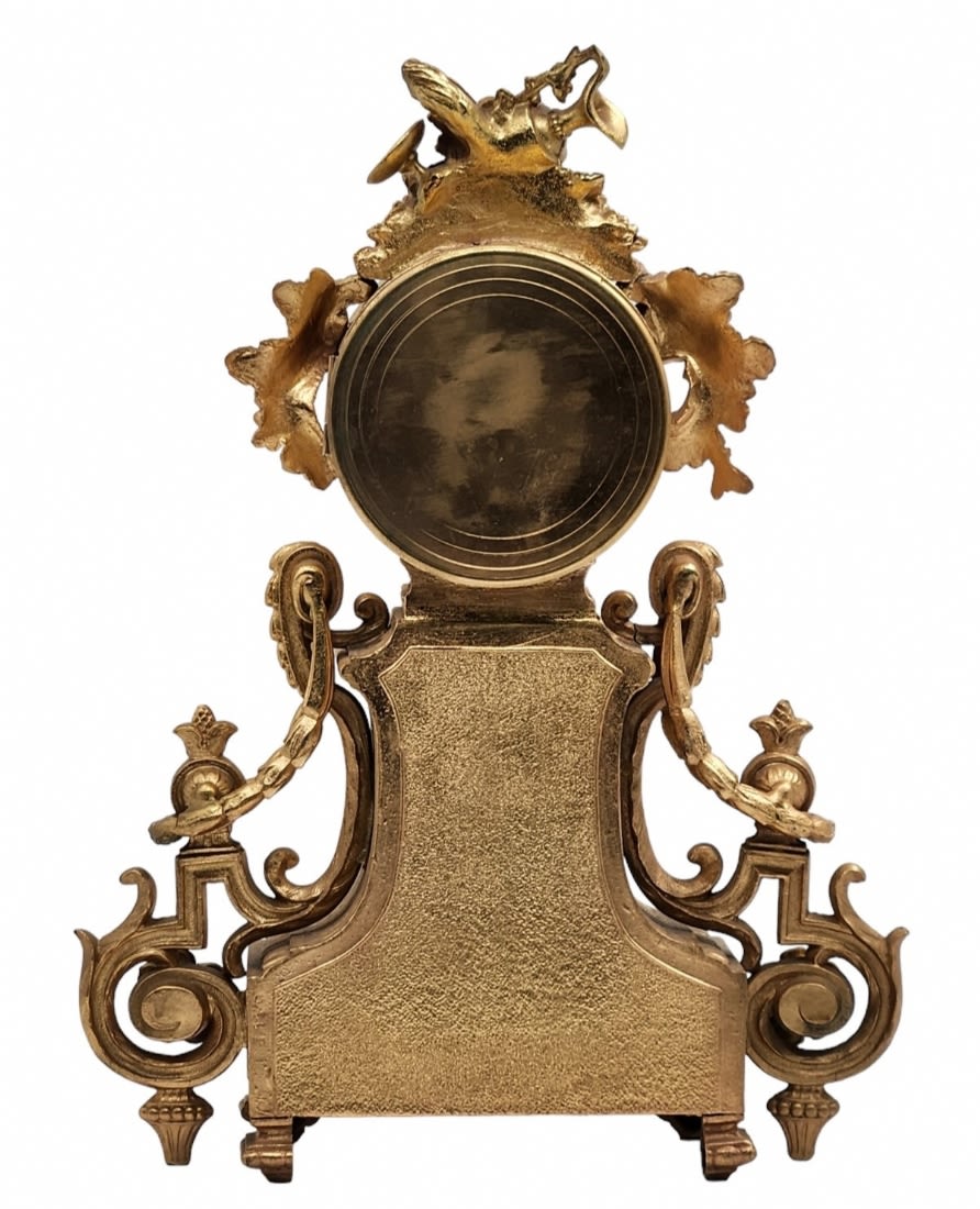 Antique and luxurious French mantle clock, from the last third of the 19th century, an 18th- - Image 6 of 9