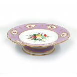 19th Century Old English porcelain taza, from a luxurious porcelain set for serving desserts,