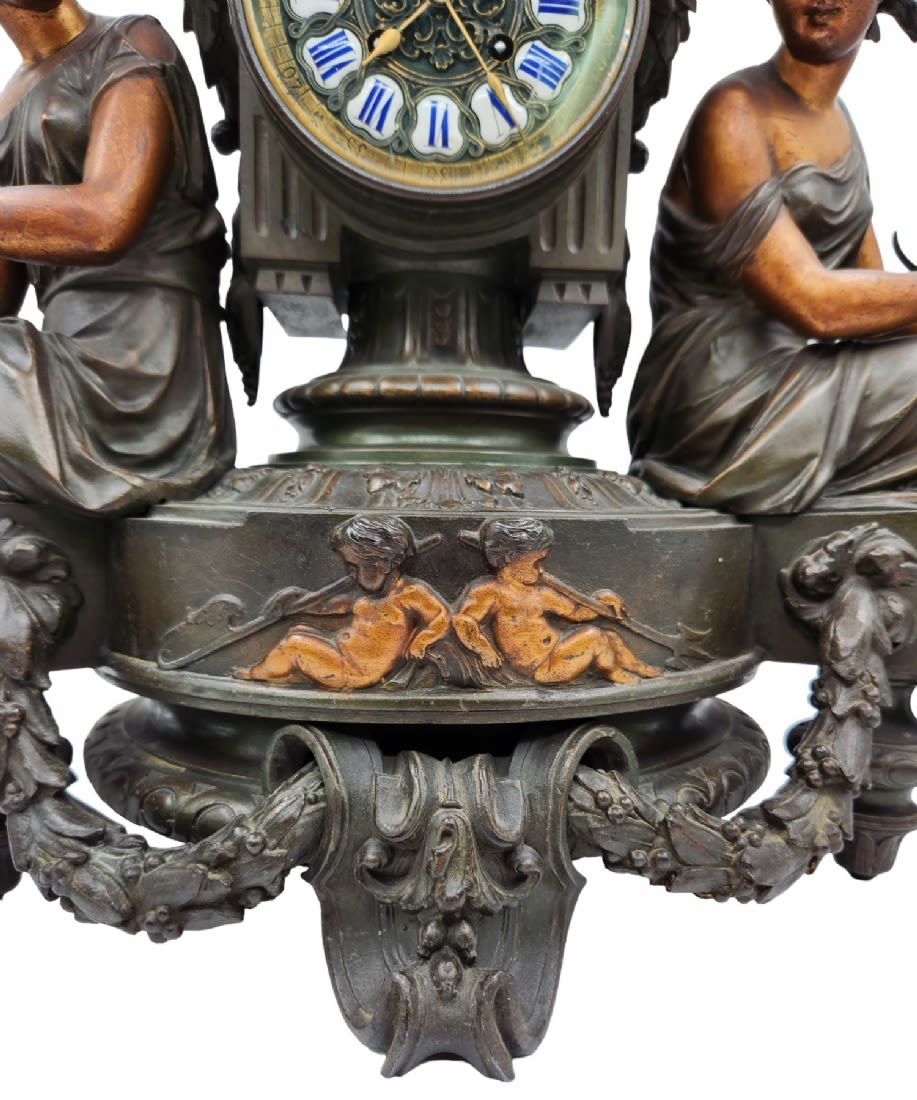 A high-quality and particularly impressive antique French mantel clock from the end of the 19th - Bild 10 aus 17