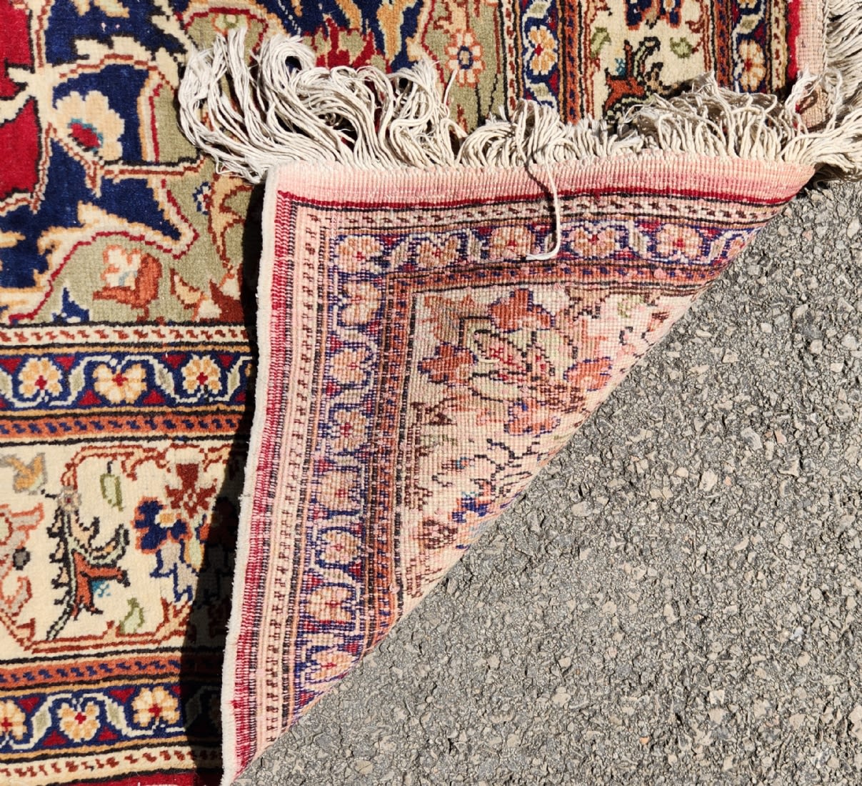 Old hand woven carpet, carpet size: 245X194 cm. - Image 3 of 3