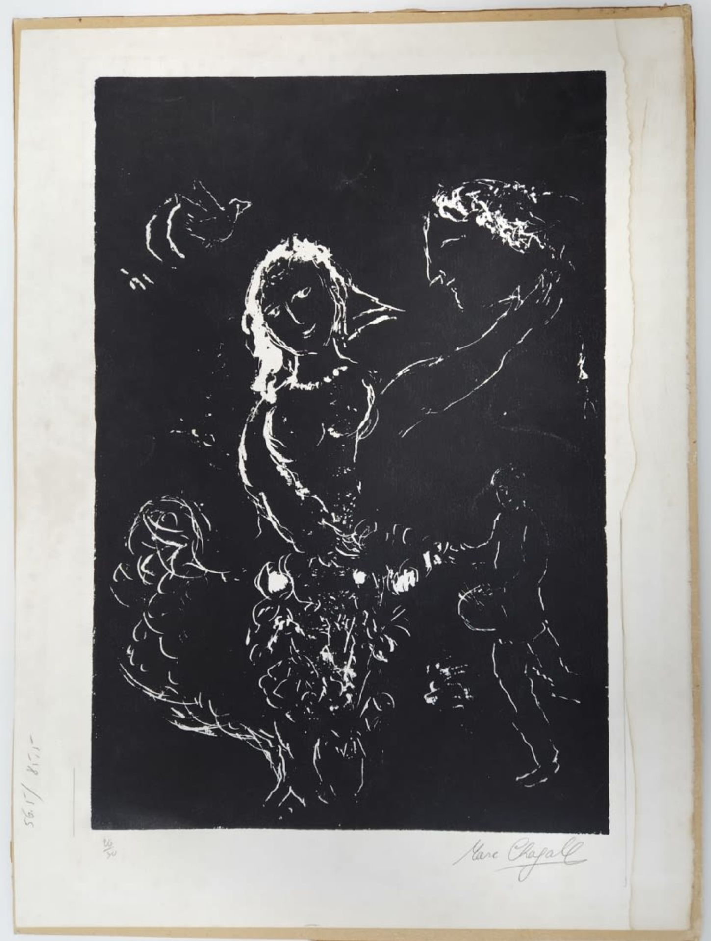Marc Chagall - original lithograph, signed in pencil, numbered: 26/30, along its right side an old - Bild 5 aus 6