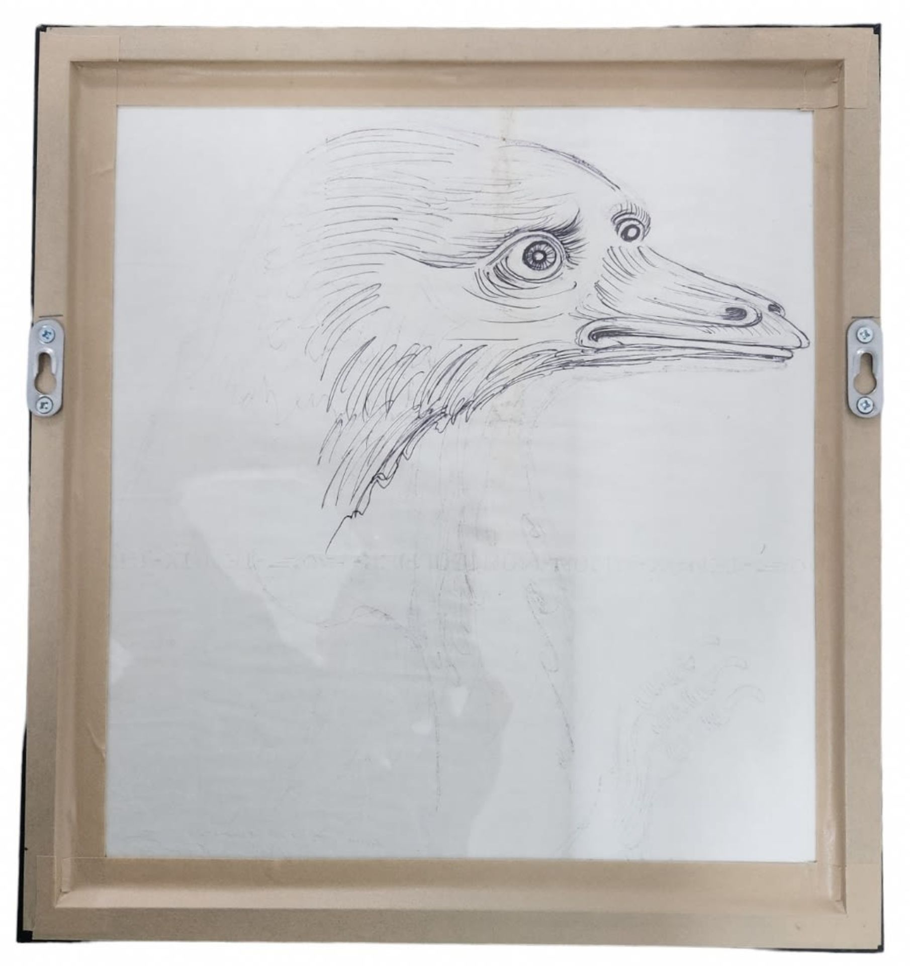 'Birds' - Jan Lebenstein , 1930-1999, drawing on paper, (two-sided drawing) signed and dated: - Image 4 of 4