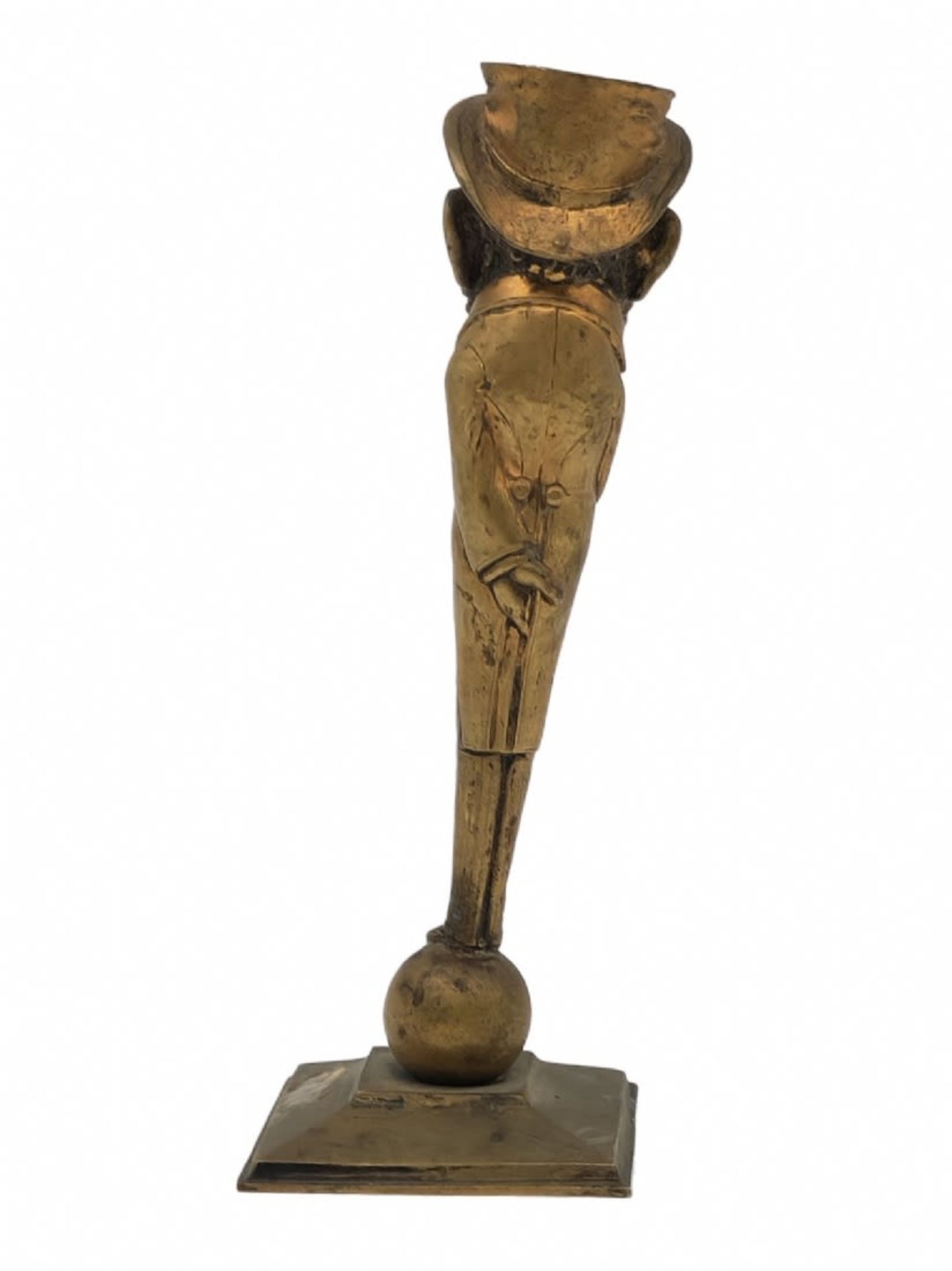 Antisemitic bronze candlestick, designed in the form of a grotesque Jew, inscription in German on - Bild 3 aus 7