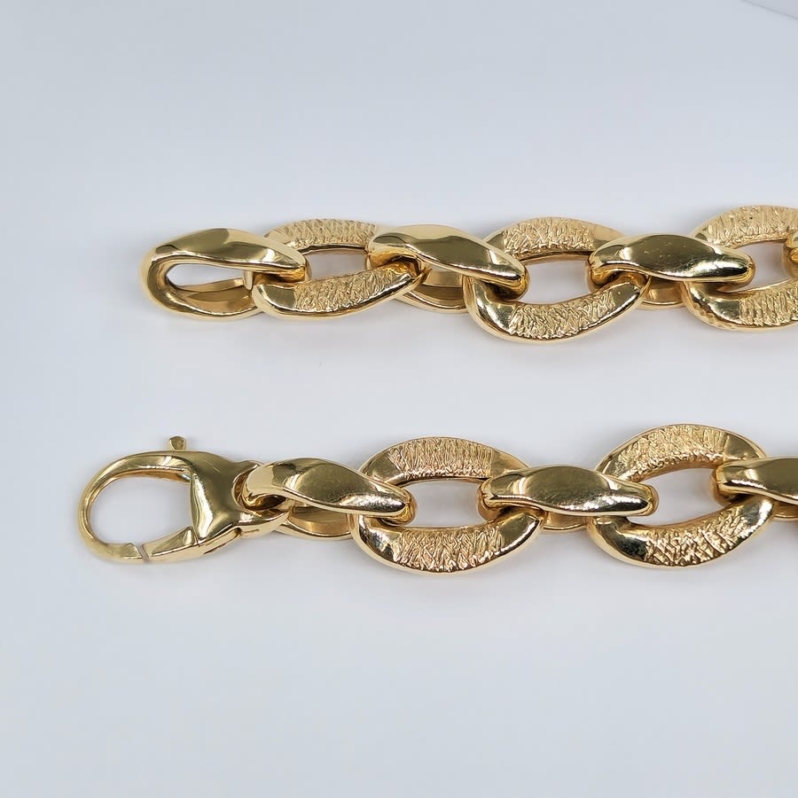 Gold bracelet 14K, signed by the manufacturer and the purity of the gold tested, Weight: 9.66 grams, - Image 3 of 4