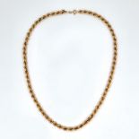 Necklace 14K yellow gold, signed, Length: 46 cm, Weight: 15.54 grams.