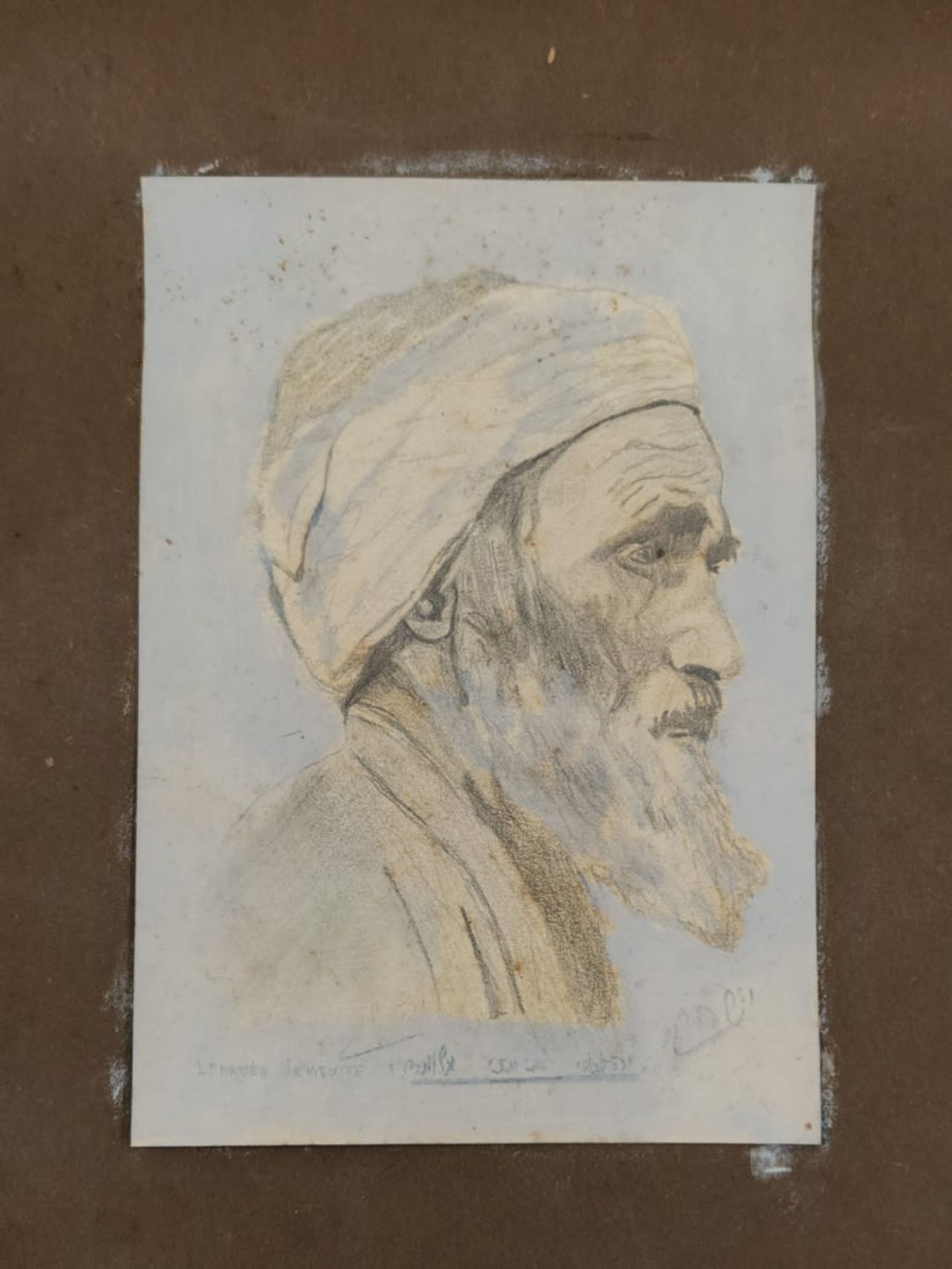 11 drawings of Jewish man, J. Shoham, pencil on paper, some stains, signed: J. Shoham pasted in an - Image 2 of 12