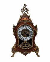 Antique German mantel clock, the mechanism is made by the manufacturer 'Franz Hermle & Sons', signed