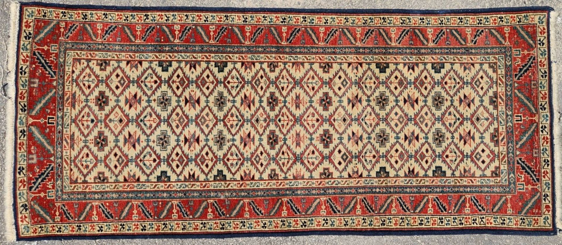 Handmade carpet, carpet size: 189X79 cm.