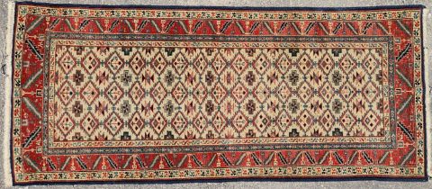 Handmade carpet, carpet size: 189X79 cm.