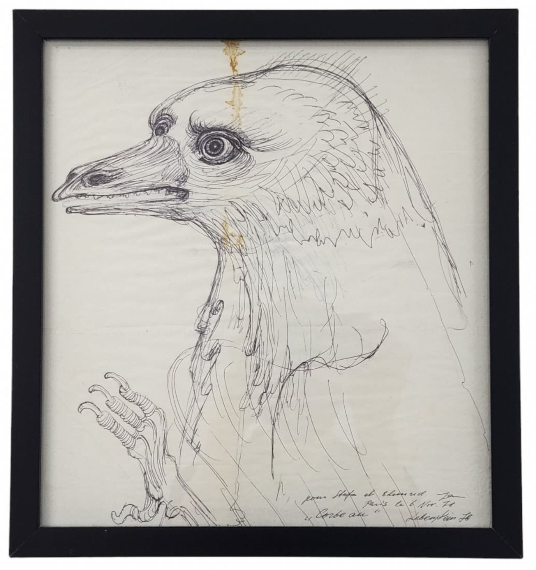 'Birds' - Jan Lebenstein , 1930-1999, drawing on paper, (two-sided drawing) signed and dated: - Bild 2 aus 4