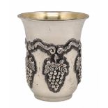A cup for sanctification (Kiddush) made of silver, sterling 925, gold-plated on the inside,