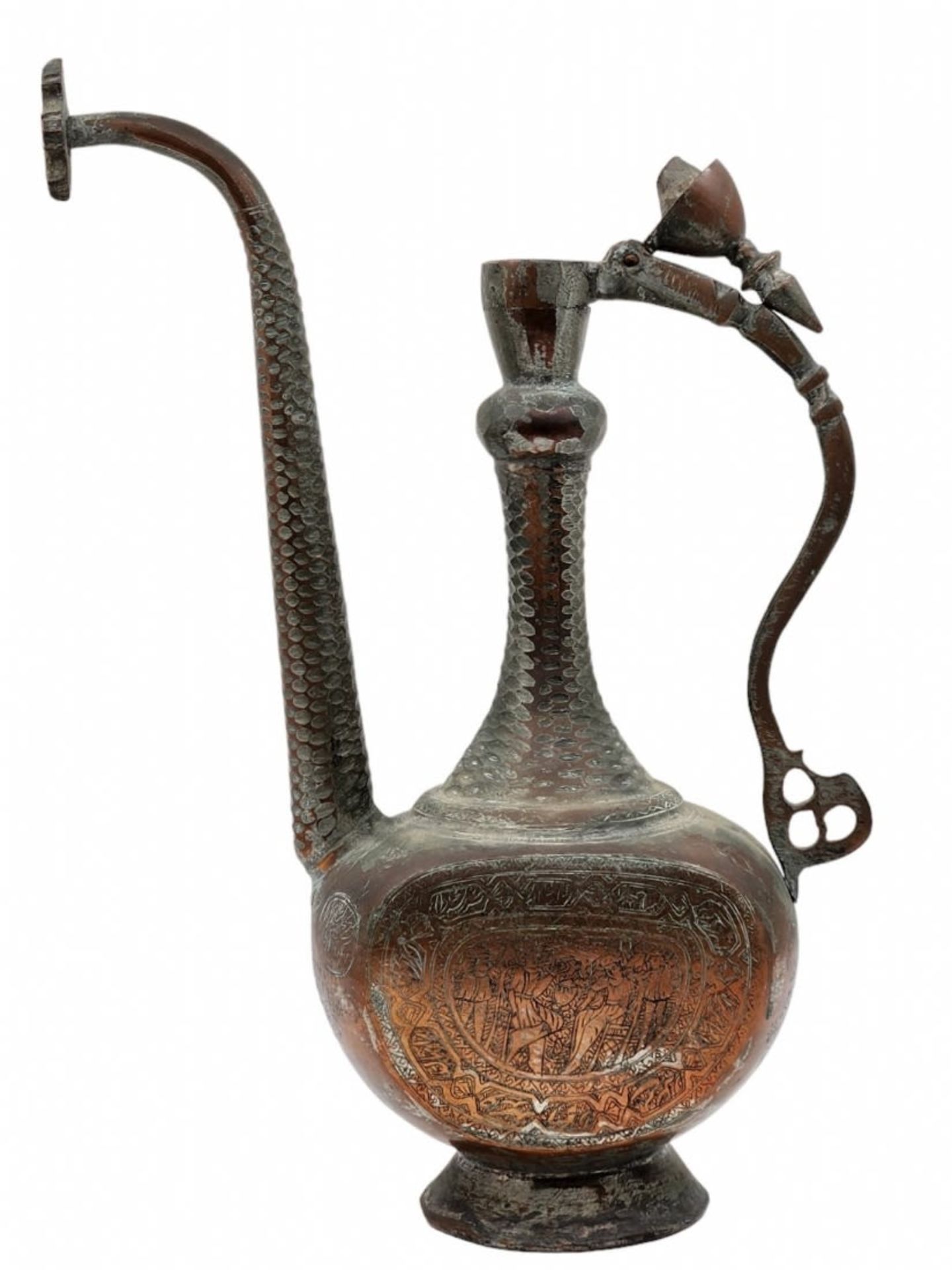 An antique Islamic Aftaba (Persian), an antique vessel, more than a century old, Qajar dynasty ( - Bild 2 aus 10