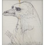 'Birds' - Jan Lebenstein , 1930-1999, drawing on paper, (two-sided drawing) signed and dated: