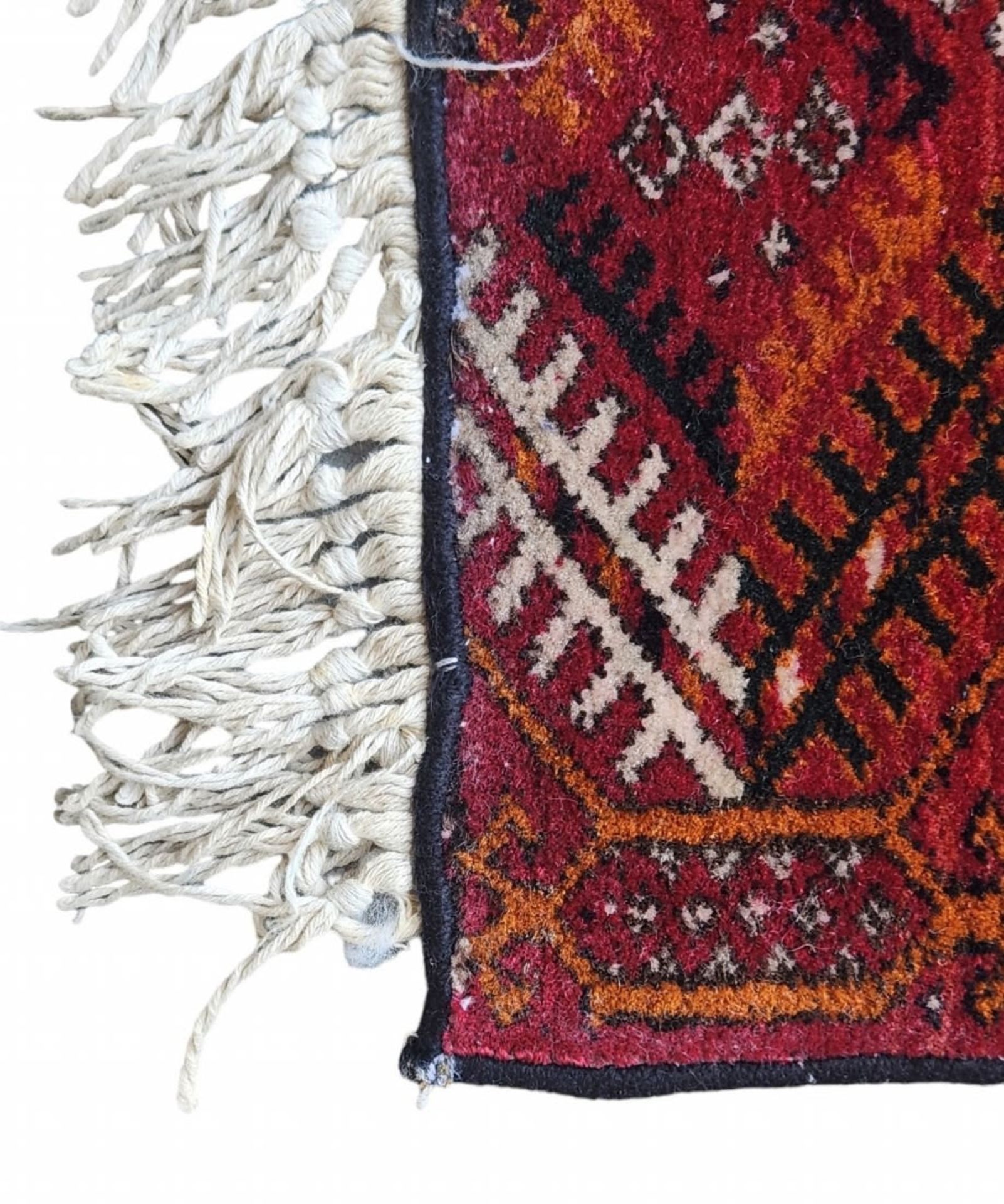 Bukhara carpet, examples of elephant feet, wool on cotton, handmade, Dimensions: 190x140 cm. Period: - Bild 4 aus 4