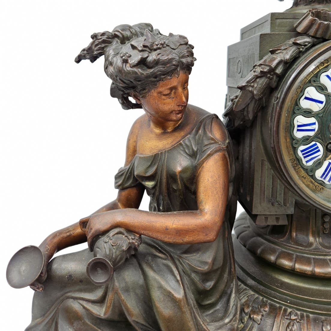 A high-quality and particularly impressive antique French mantel clock from the end of the 19th - Bild 11 aus 17