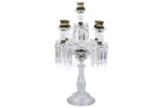 Large and impressive French candelabra, Baccarat production, France., in addition, the winner will - Bild 1 aus 4