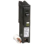 1x Square D HOM115CAFI Miniature Circuit Breakers (MCBs) HOM 1P 15A 120V 50/60Hz 1Ph