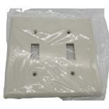 48x Eaton 2132LA-F-LW Wallplates and Accessories Wallplate Almond EA Duplex Receptacle