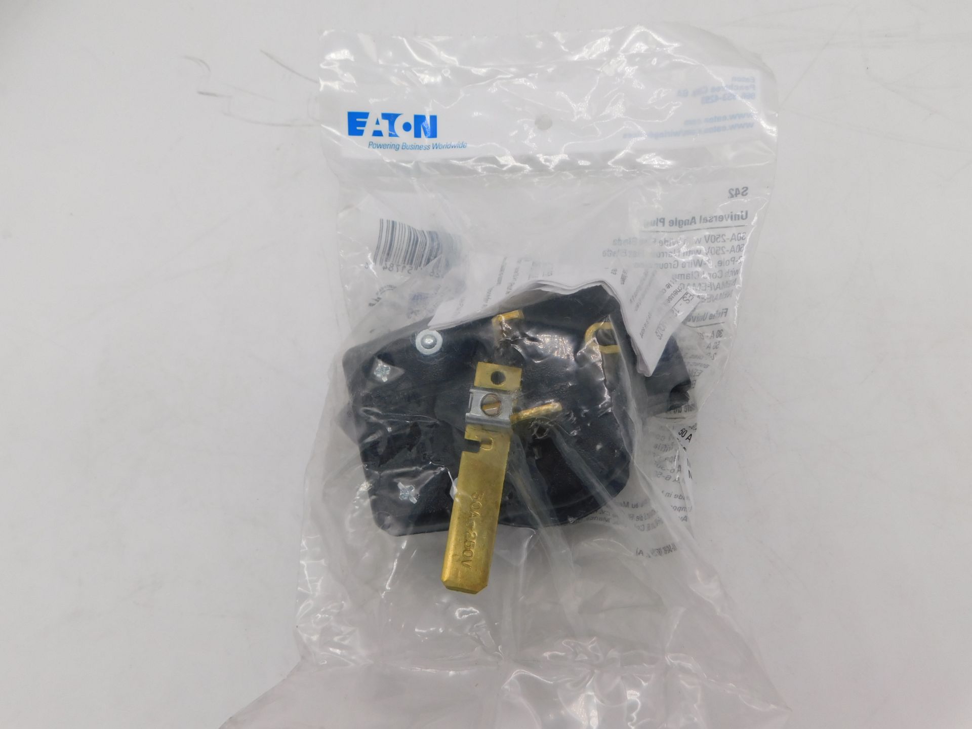 3x Eaton S42 Plugs Universal Angle Plug 2P 50A 250V EA