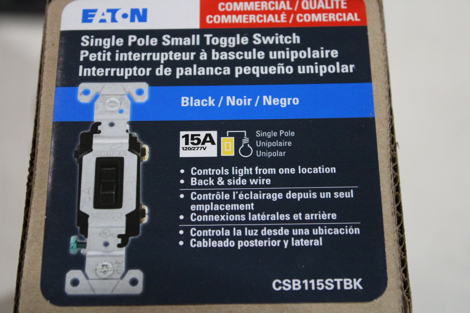500x Eaton CSB115STBK-BX-L Light and Dimmer Switches EA