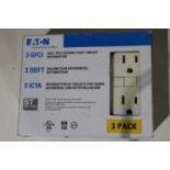 2x Eaton SGF15LA-3-LW Outlets GFCI Duplex TR Receptacle 3BOX