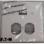 11x Eaton PJ18W Wallplates and Accessories Wallplate White EA