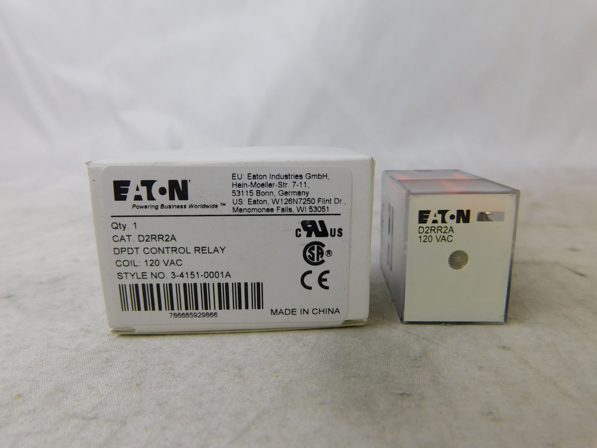 6x Eaton D2RR2A Relays Ice Cube Relay 12A 120V EA