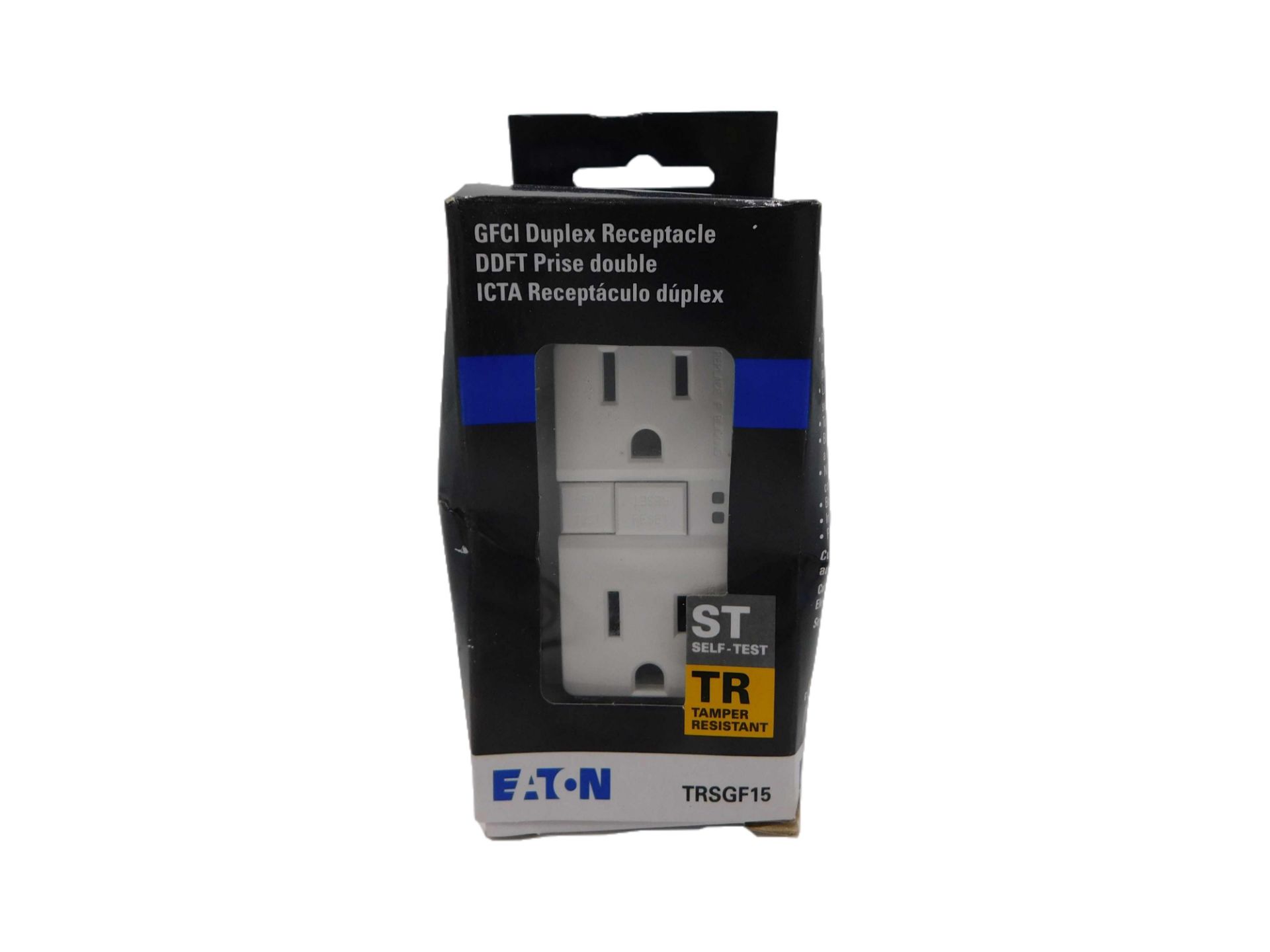 9x Eaton TRSGF15W-BX-LW Outlets GFCI Duplex Receptacle 15A 125V White EA Tamper Resistant