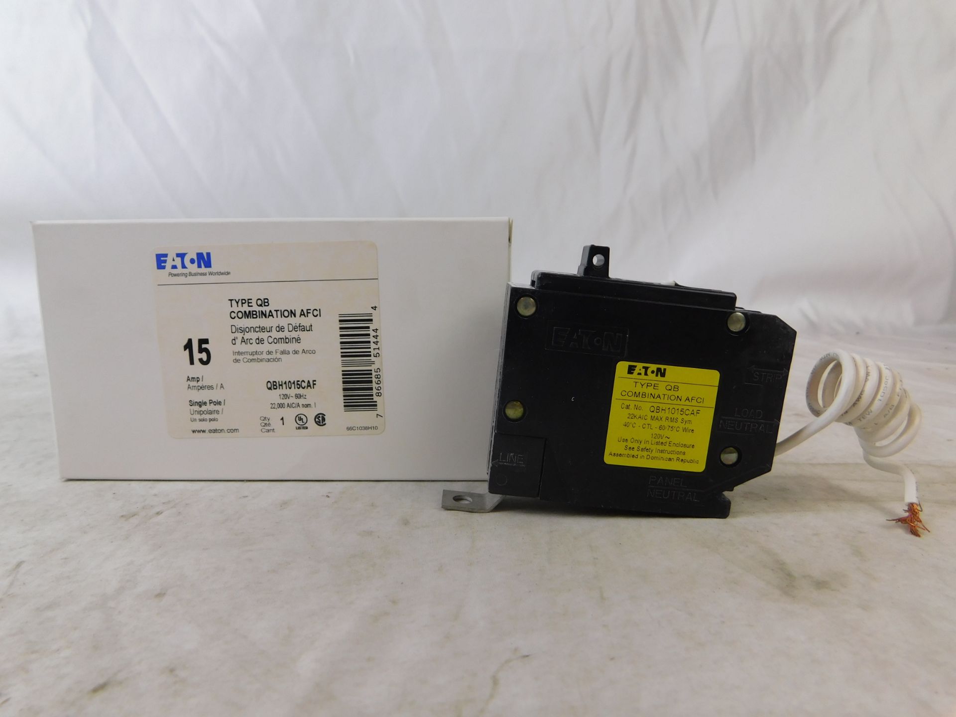6x Eaton QBH1015CAF Miniature Circuit Breakers (MCBs) QBH 1P 15A 240V 50/60Hz 1Ph