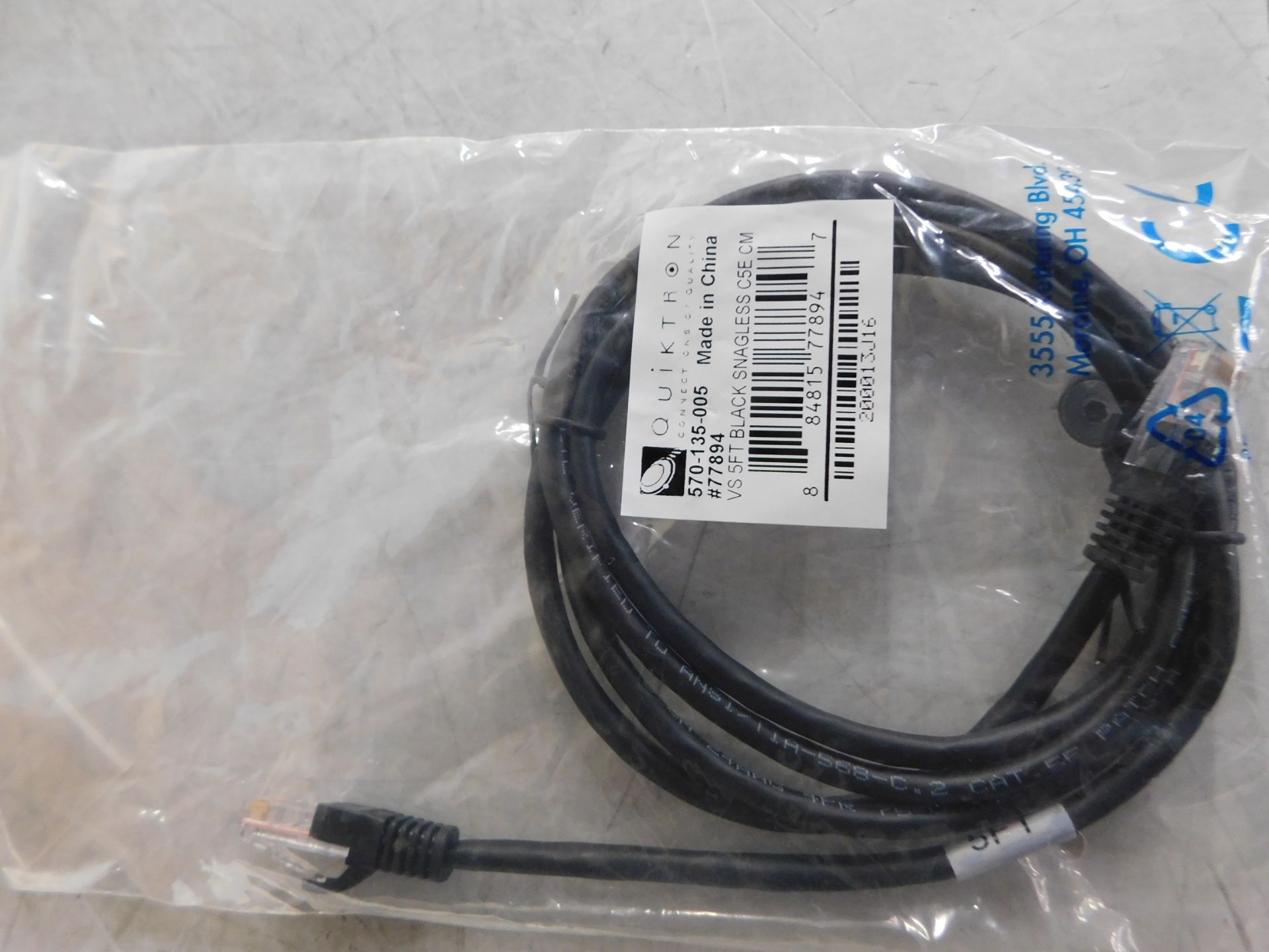 25x Quiktron 570-135-005 Wire/Cable/Cord Black EA