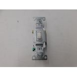 21x Eaton 1303-7W-SP-LW Light and Dimmer Switches 15A 120V White EA 3 way