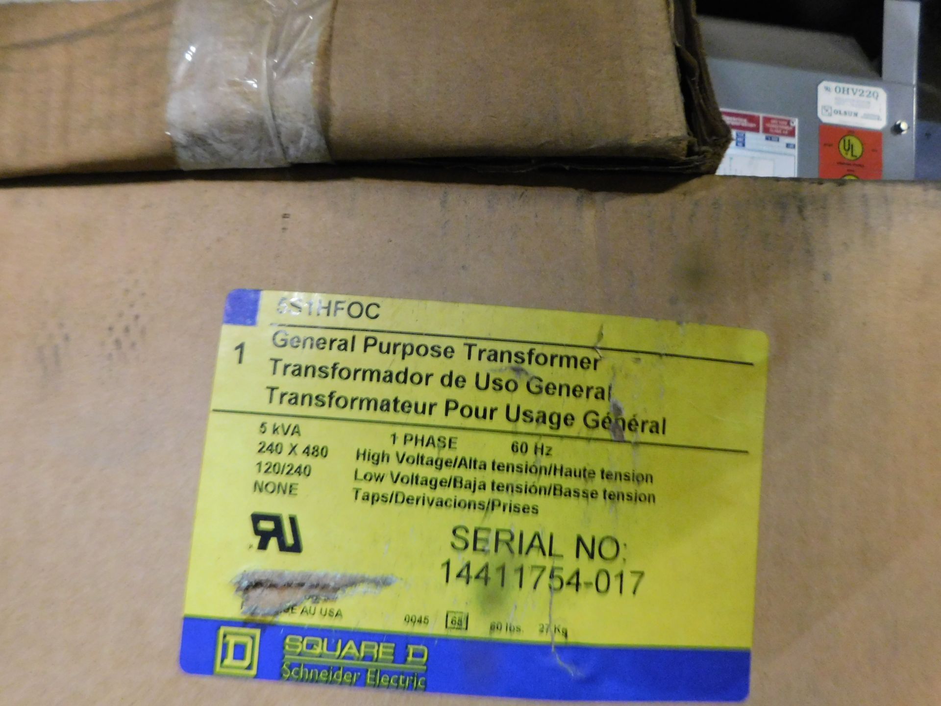 1X 5S1Hfoc Square D Gen Pur Transformer Kva5