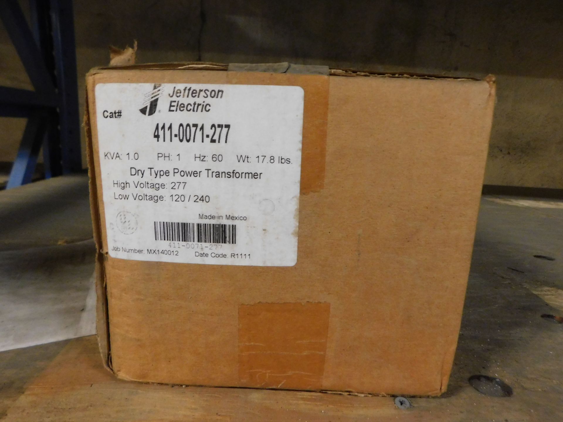 1X 411-0071-277 Jeferson Elec Dry Type Transformer Kva1