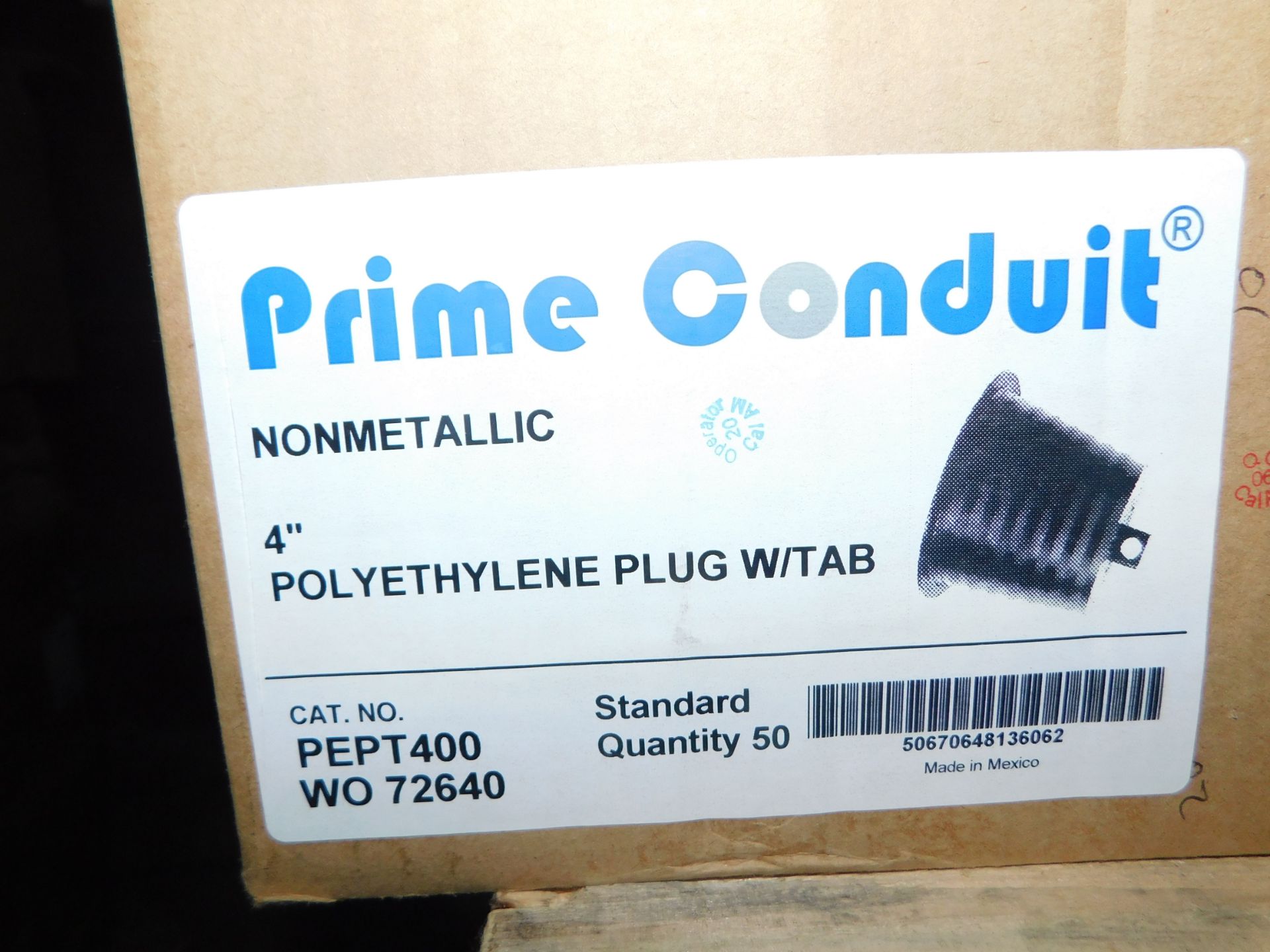 550X Pept400Wo72640 Prime Conduit 4In Non Metallic Poly Plug - Image 2 of 2