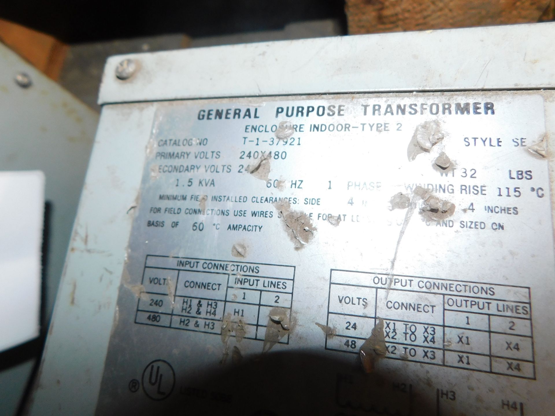 1X T-1-34921 Acme Gen Pur Transformer Kva 1.5 - Image 2 of 2