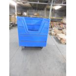 1X Large Blue Poly Truck Linen Cart With Hole